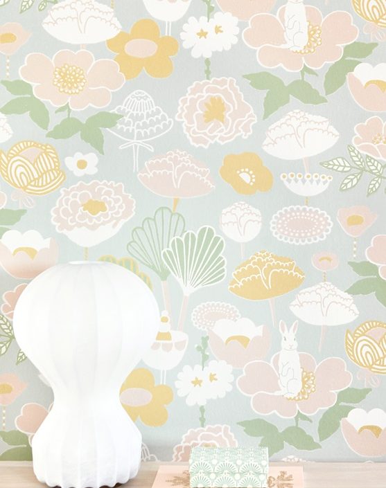 Majvillan, tapet till barnrummet Little light, grå