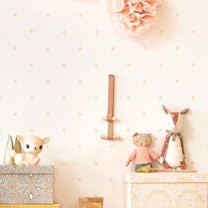 Majvillan, tapet till barnrummet Holly, guld