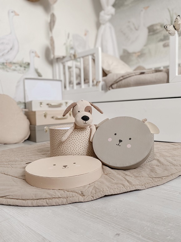 Jabadabado, förvaringsask Teddy 2-pack, beige - Bild 3