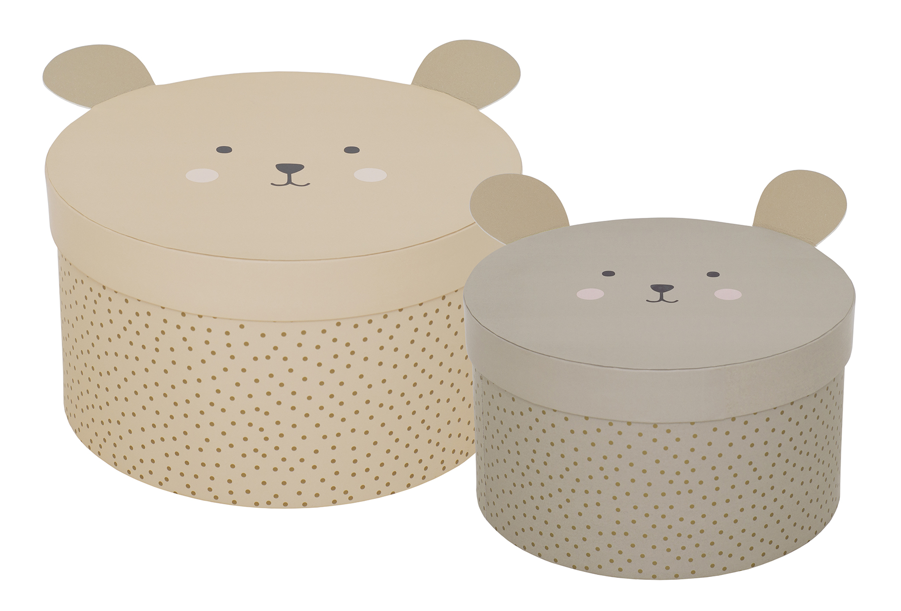 Jabadabado, förvaringsask Teddy 2-pack, beige