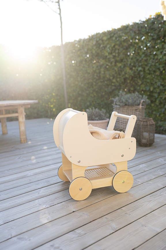 JaBaDaBaDo, dockvagn i trä, vit - Bild 6