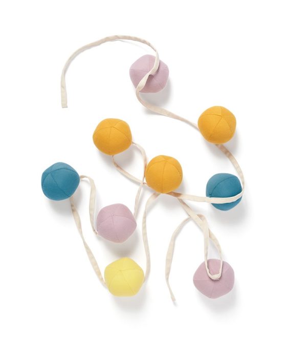 Kid`s Concept, vimpel med pompom, lila multi