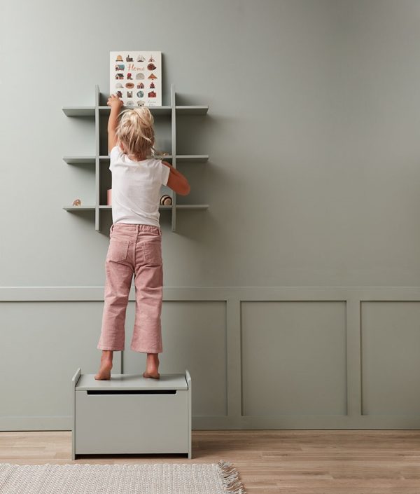 Kid`s Concept, vägghylla 3-plan Star, ljusgrön