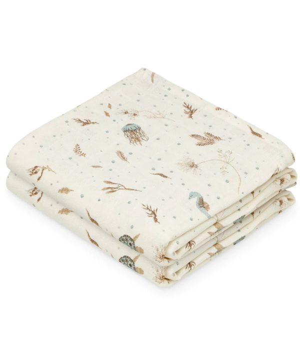 Cam cam, muslinfilt 2-pack, Sea garden