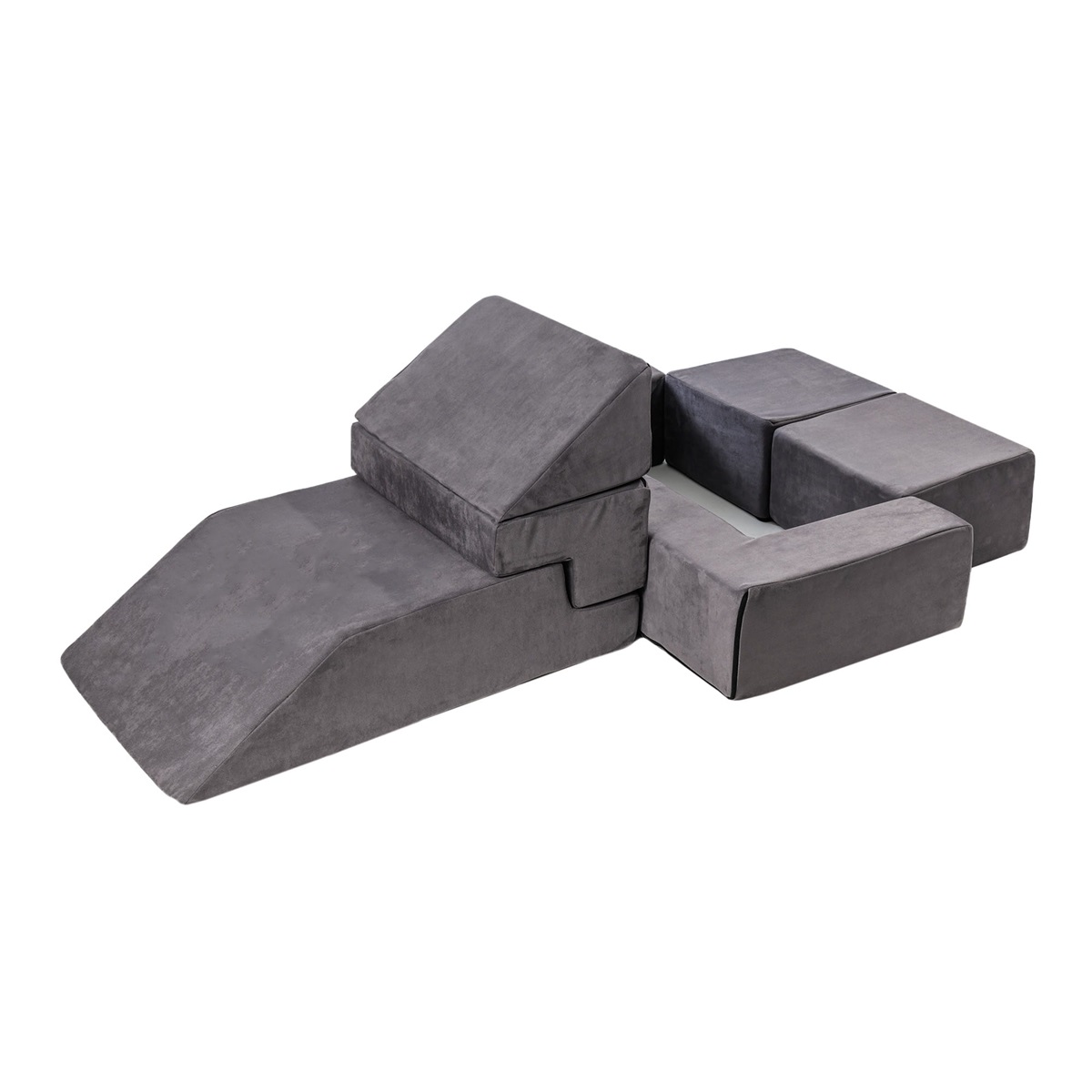 Meow, Byggbar multifunktionell lekplats sammet, grå - Bild 2