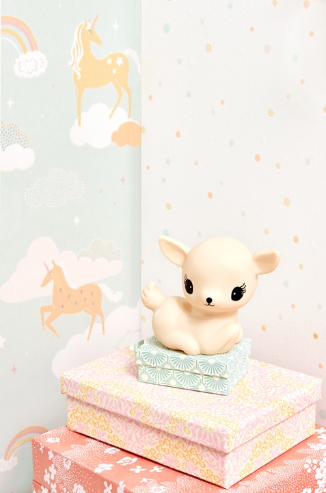 Majvillan, tapet till barnrummet Stardust, shimmering white - Bild 4