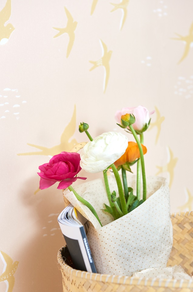 Majvillan, tapet till barnrummet Follow the wind, sunny pink - Bild 4