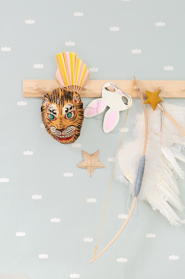 Majvillan, tapet till barnrummet Dreamy clouds, dusty blue - Bild 3