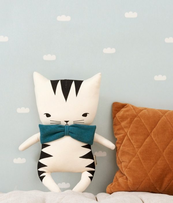 Majvillan, tapet till barnrummet Dreamy clouds, dusty blue