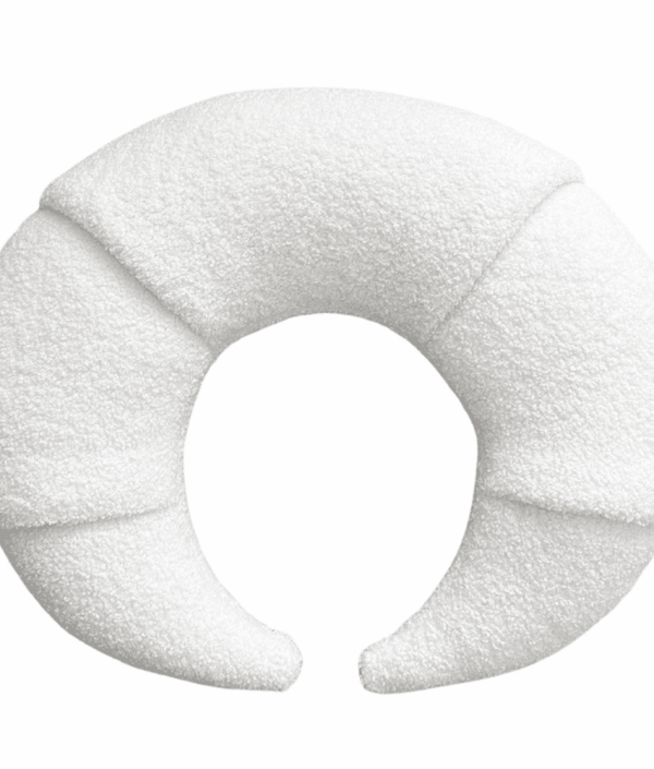 Cotton & Sweets, amningskudde boucle Croissant, vit