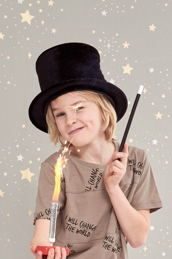 Majvillan, tapet till barnrummet Twinkle, mud grey - Bild 4