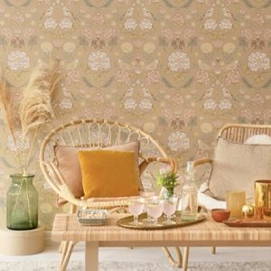 Majvillan, tapet till barnrummet June, honey beige