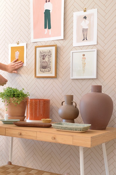 Majvillan, tapet till barnrummet Herringbone, sandy beige - Bild 4