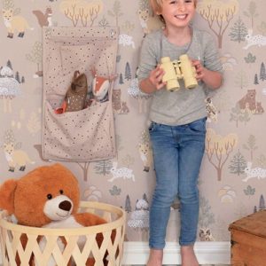 Majvillan, tapet till barnrummet Deep forest, soft beige