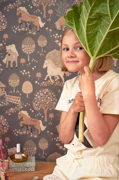 Majvillan, tapet till barnrummet My sweet pony, mignight blue - Bild 2