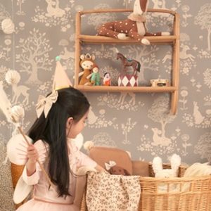 Majvillan, tapet till barnrummet Summer fields, dusty blue