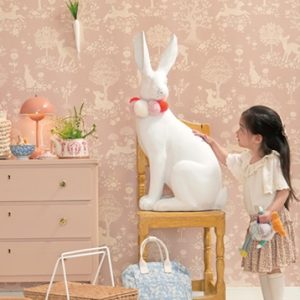 Majvillan, tapet till barnrummet Summer fields, dreamy lilac