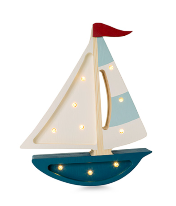 Little Lights, Nattlampa till barnrummet, Segelbåt teal