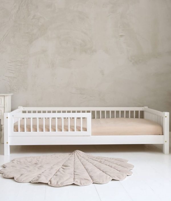 Vit Barnsäng Alex 90x190 cm med stödbräda