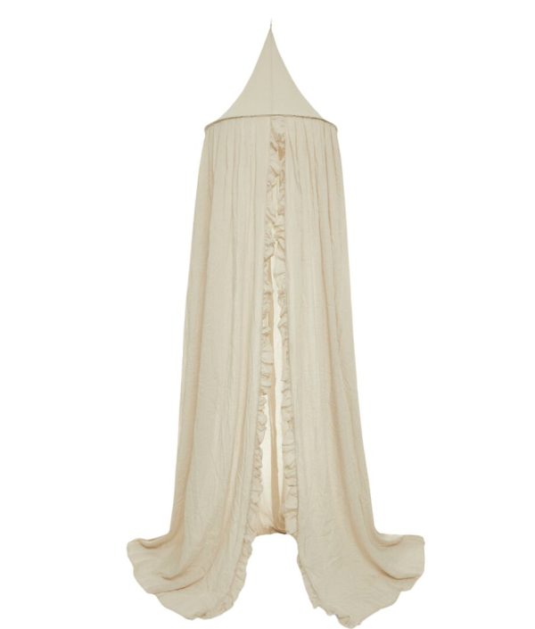 Jollein, nougat sänghimmel med volang