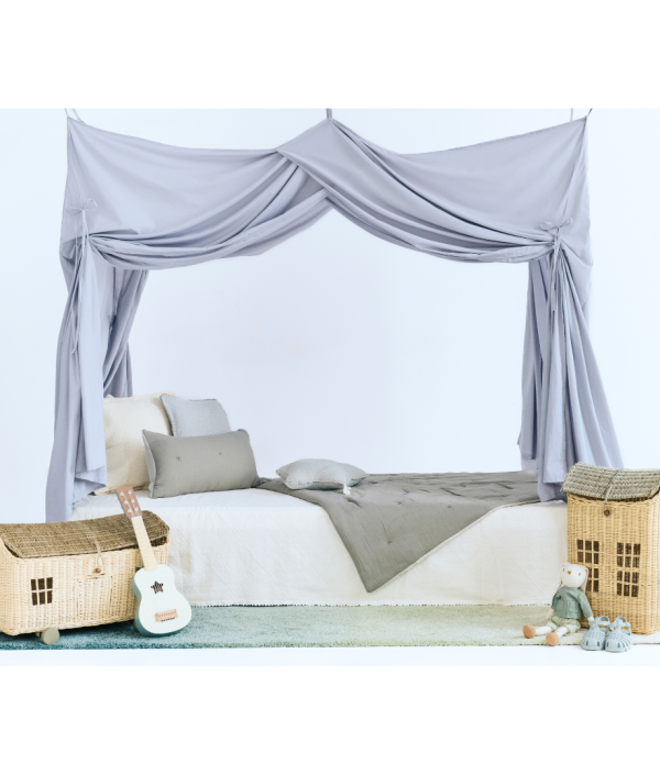 Babylove, Bed drape sänghimmel, grå
