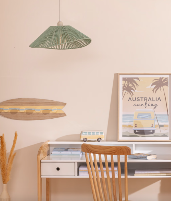 Turkos taklampa till barnrummet