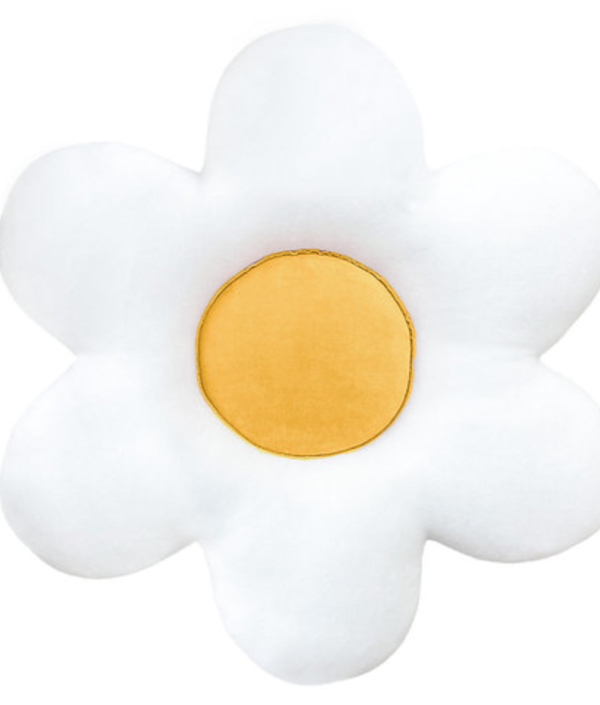 Blomkudde till barnrummet, mustard