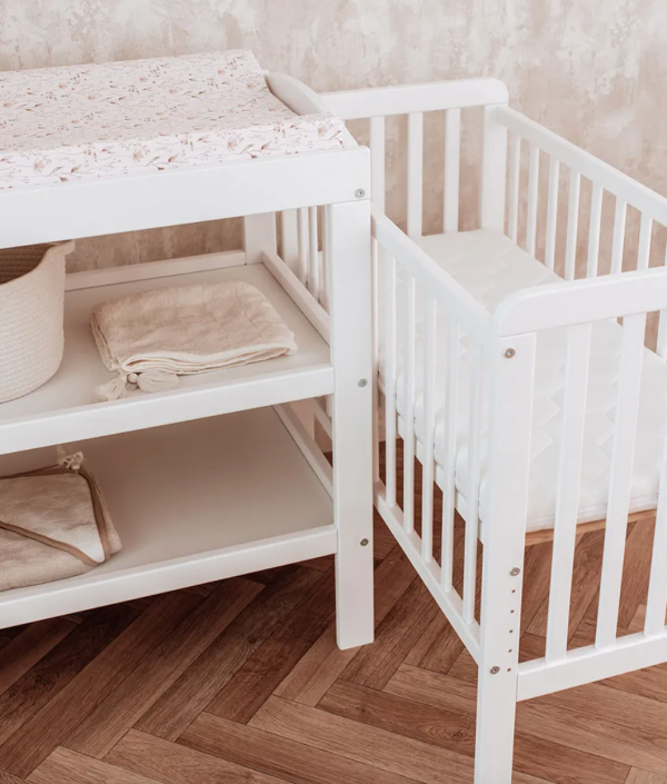 Spjälsäng/Side crib , vit