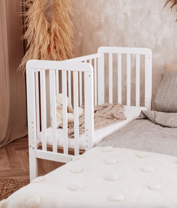 Spjälsäng/Side crib , vit