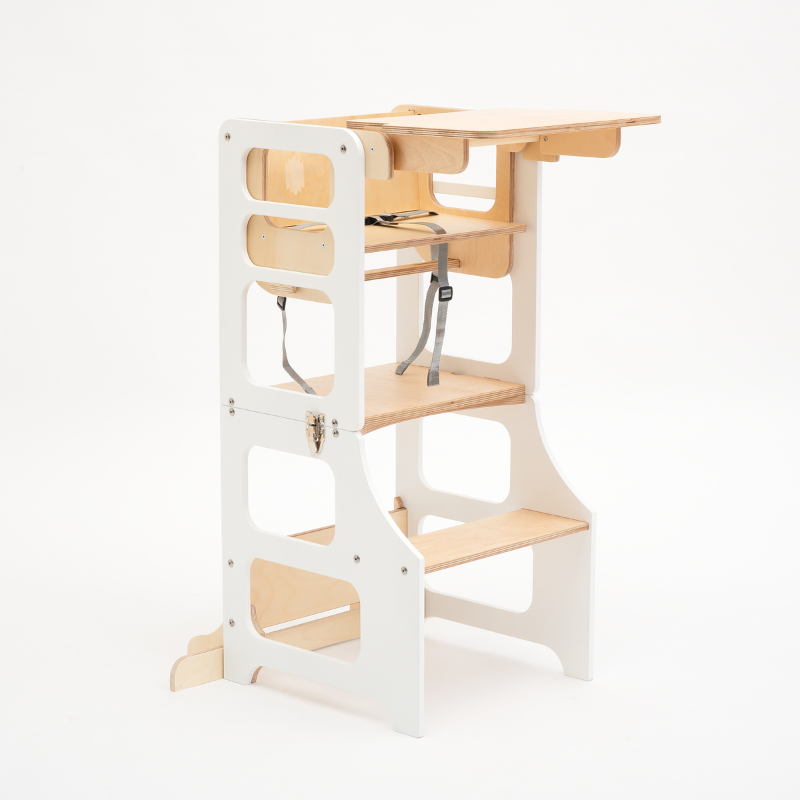 Duck Woodworks, hopfällbar kökspall med barnstol - Bild 5