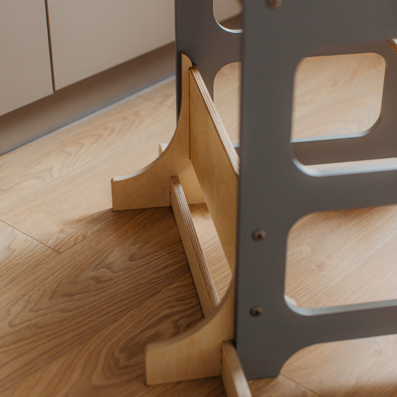 Duck Woodworks, hopfällbar kökspall med barnstol - Bild 3