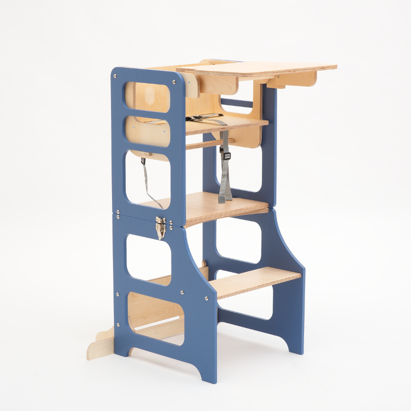 Duck Woodworks, hopfällbar kökspall med barnstol - Bild 7