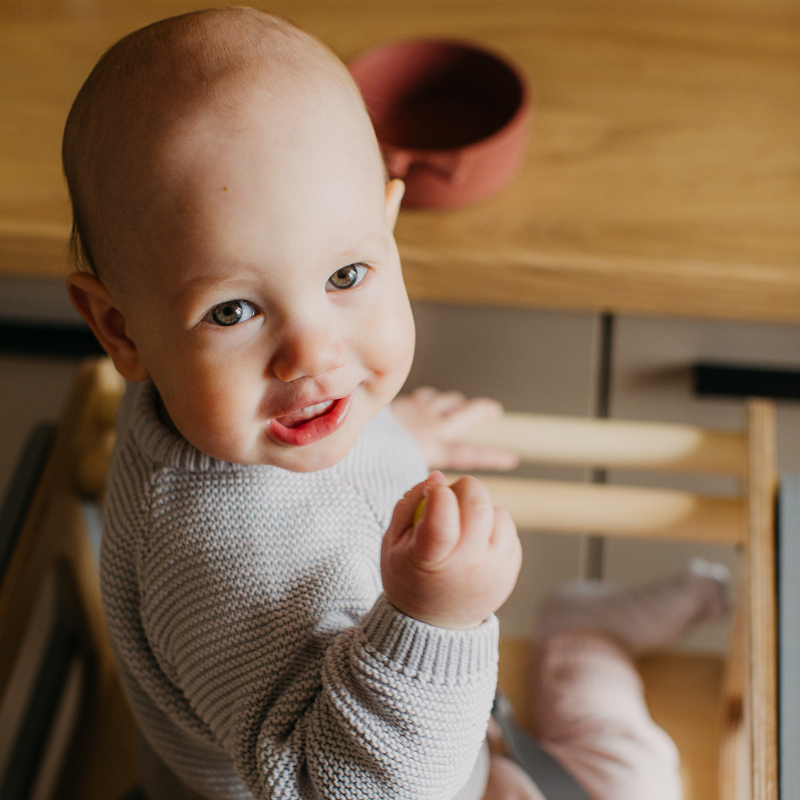 Duck Woodworks, hopfällbar kökspall med barnstol - Bild 13