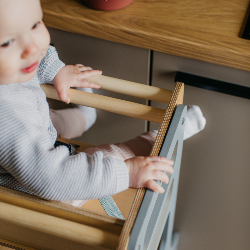 Duck Woodworks, hopfällbar kökspall med barnstol - Bild 10