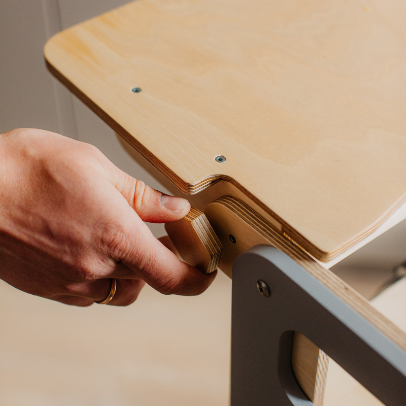 Duck Woodworks, hopfällbar kökspall med barnstol - Bild 16