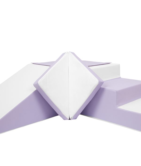 Byggbar lila rutschkana till barnrummet