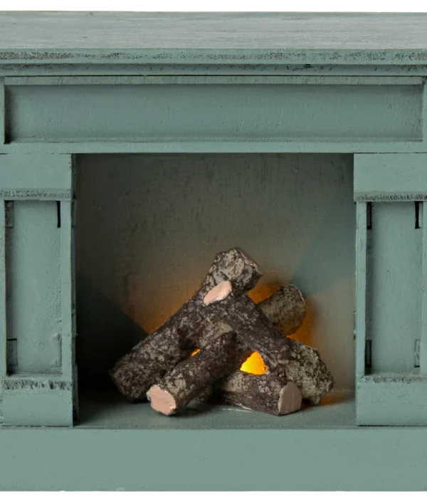 Maileg, öppen spis, blue