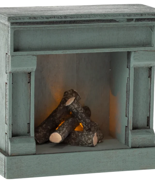 Maileg, öppen spis, blue