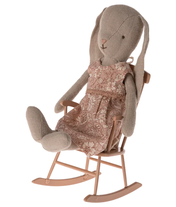 Maileg, mörkrosa gungstol mini