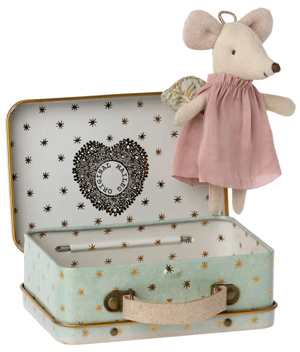 Maileg, mus ängel i resväska