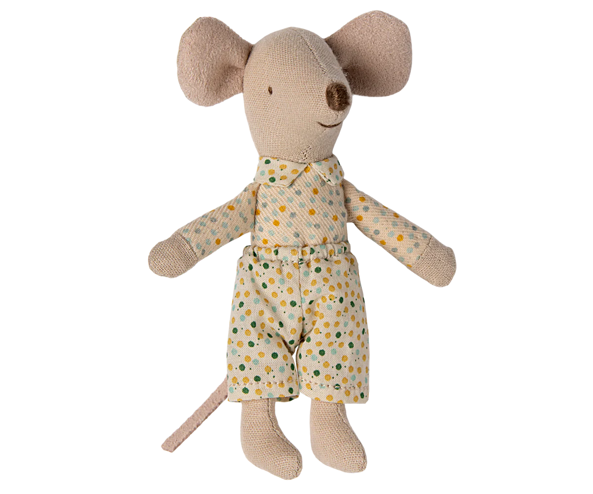 Maileg, lillebror i ask, dots