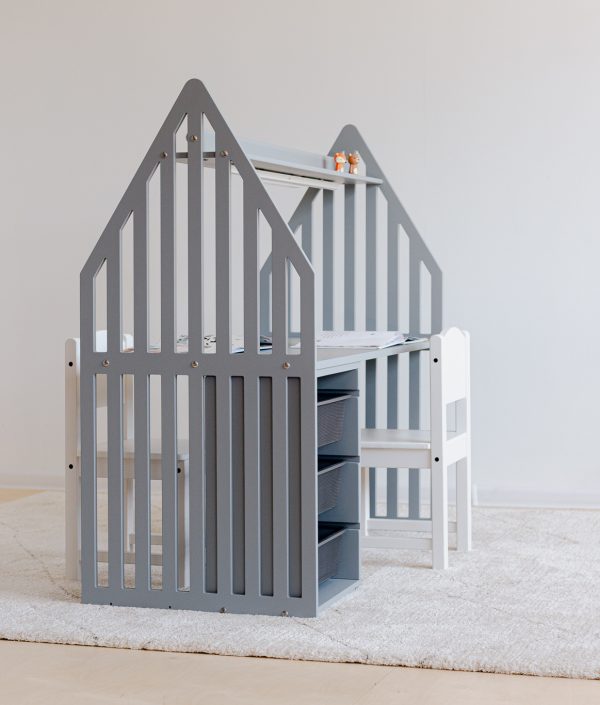 Duck Woodworks, Dubbelskrivbord för syskon, STRIPED