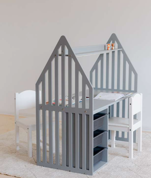 Duck Woodworks, Dubbelskrivbord för syskon, STRIPED