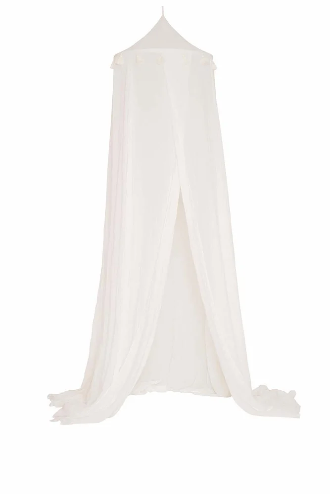 JaBaDaBaDo vit sänghimmel med ljusslinga