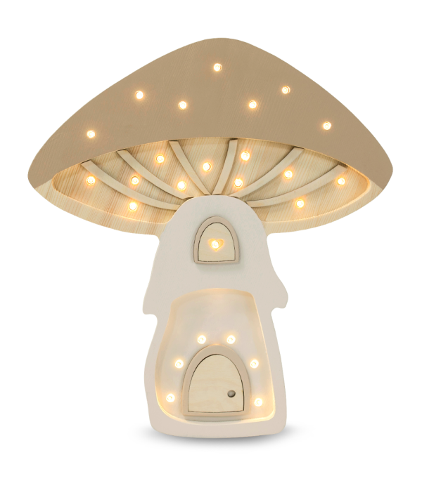 Little Lights, Nattlampa, Mushroom House, Light Brown