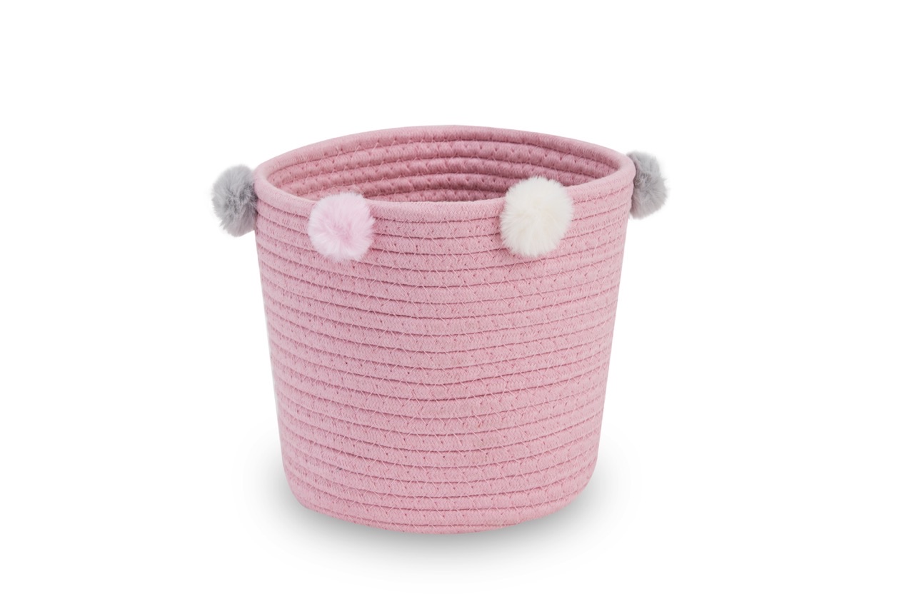 Babylove förvaringskorg till barnrummet (rosa)