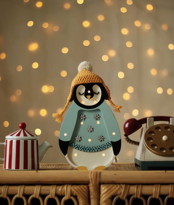 Little Lights, Nattlampa till barnrummet, baby pingvin blue