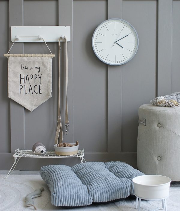 Grå kudde till hundsäng/hundbädd (S)