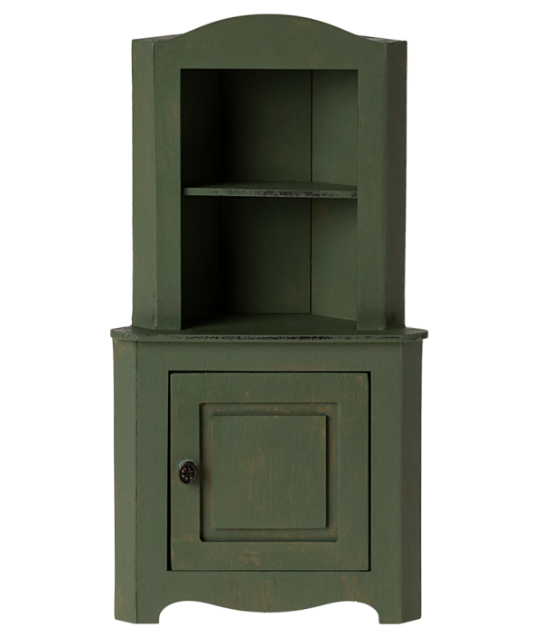 Maileg, Mörkgrönt hörnskåp miniatyr