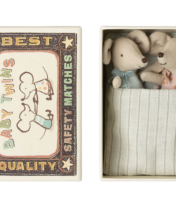 Maileg, Tvillingar, Babymöss i tändsticksask